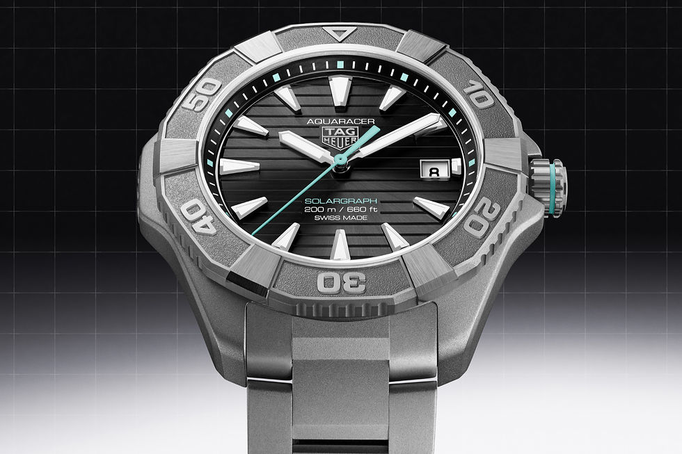 TAG Heuer Aquaracer Professional 200 Solargraph titanium dive watch with black dial