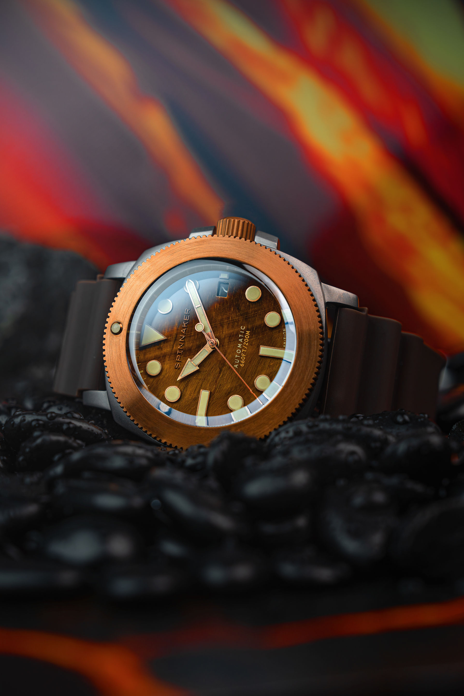 Spinnaker Hull Titanium Bronze Automatic Lapidary
