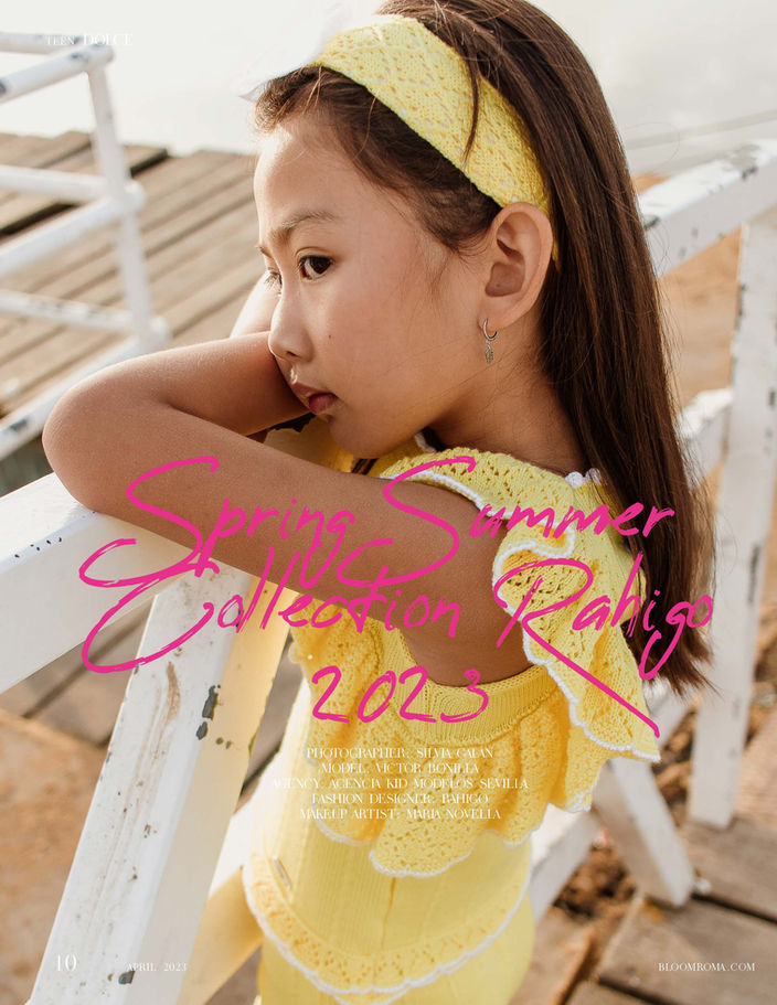Modelo Chloe de Agencia KID para la marca de ropa infantil Rahigo