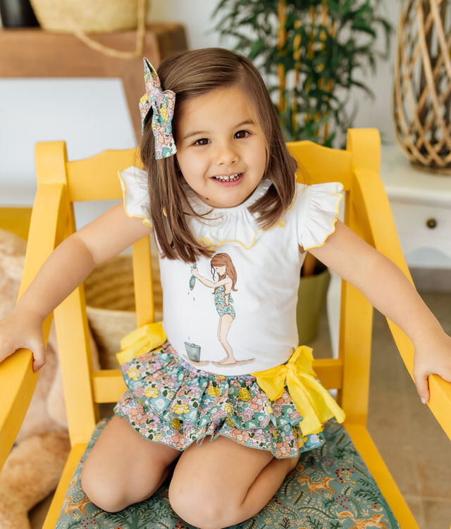 Lucía Aquino de Agencia KID para Mon Petit bonbon. Modelo y actriz infantil. Talento andaluz