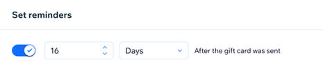 Automatic Gift Card Reminders