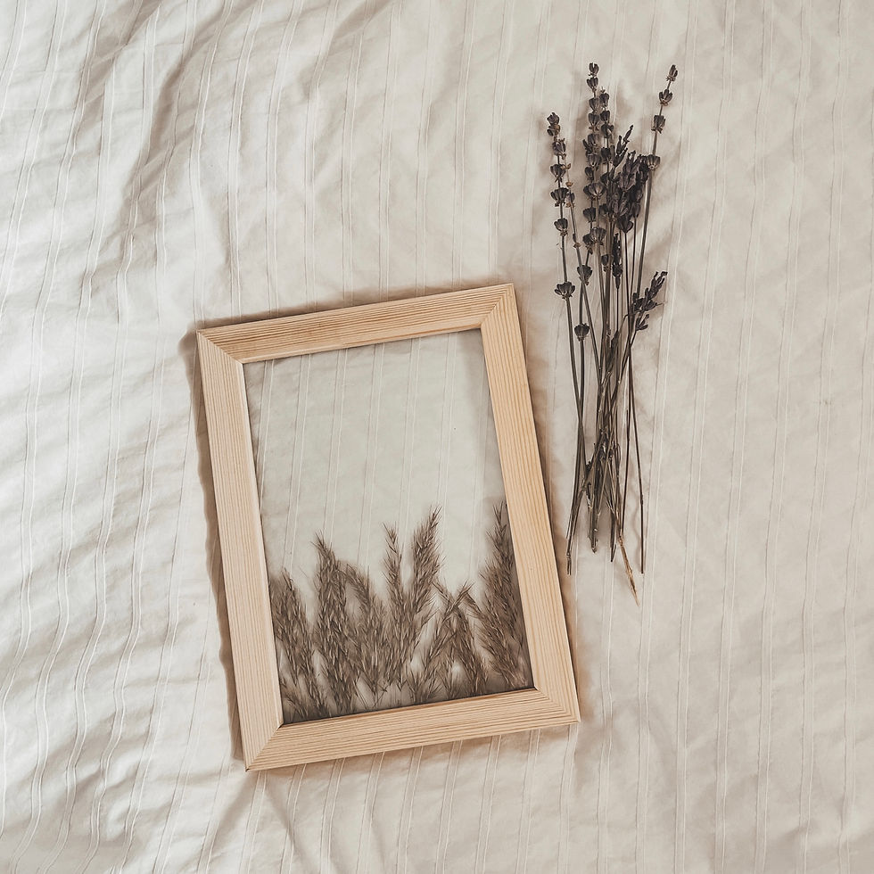 תמונה ממוזערת: מסגרת עם פרחים מיובשים