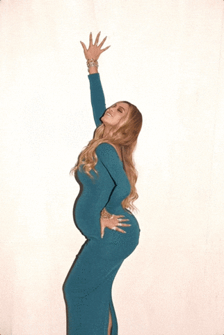 A confident pregnant woman