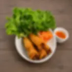 Pho Kim Long Vegas Egg rolls with sauce
