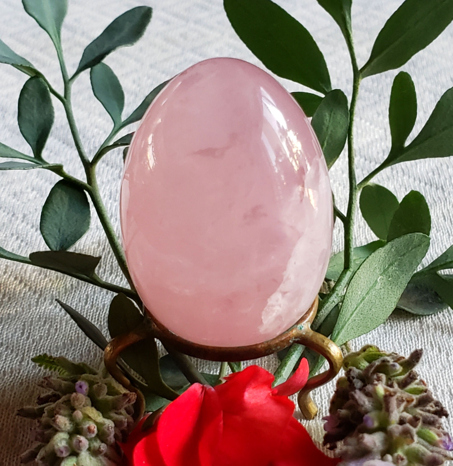 Ovo de Quartzo Rosa - Tamanho M