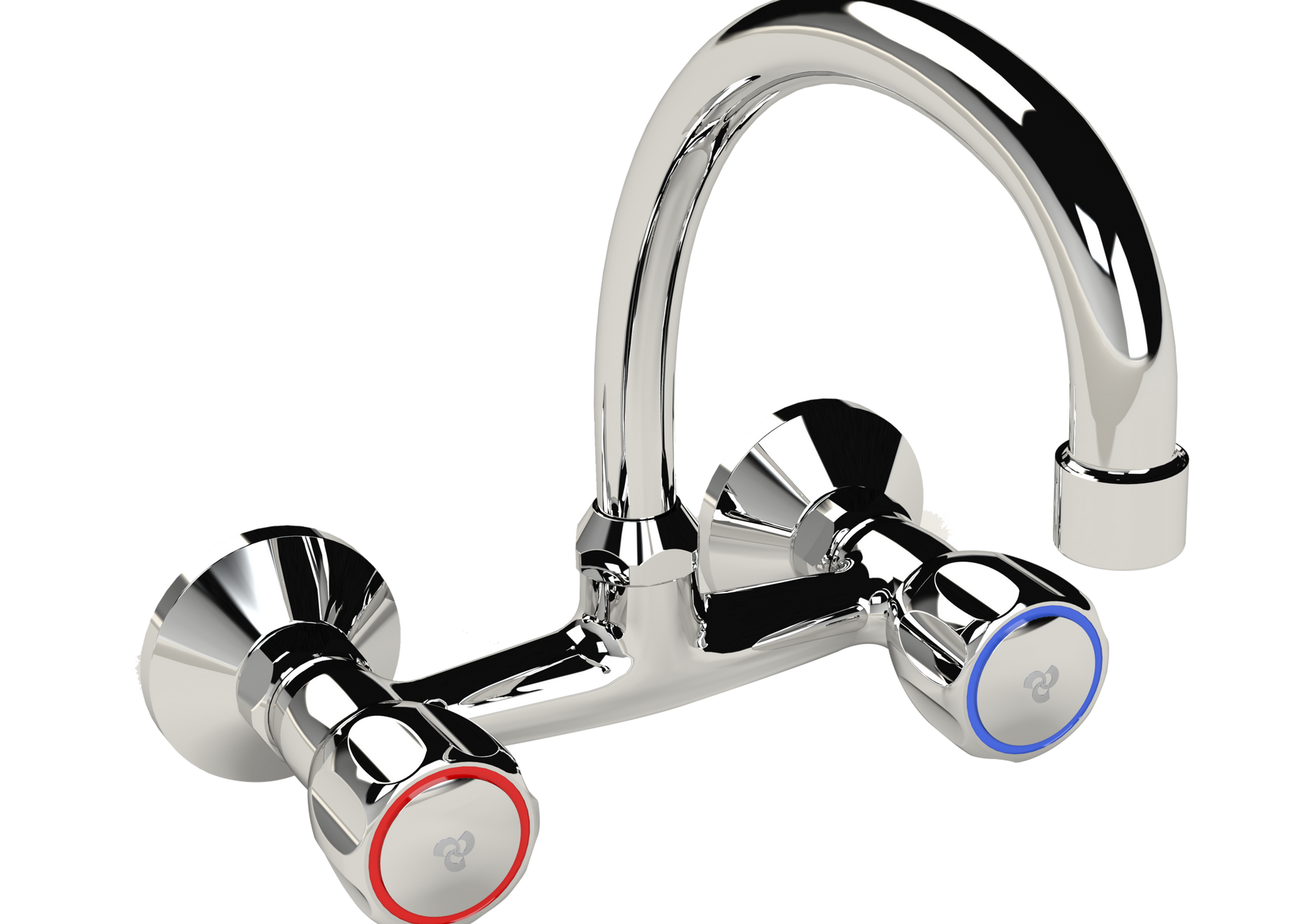 Cobra Metsi Original Light Pattern Wall Type Swivel Spout Sink Mixer 1/2 Chrome