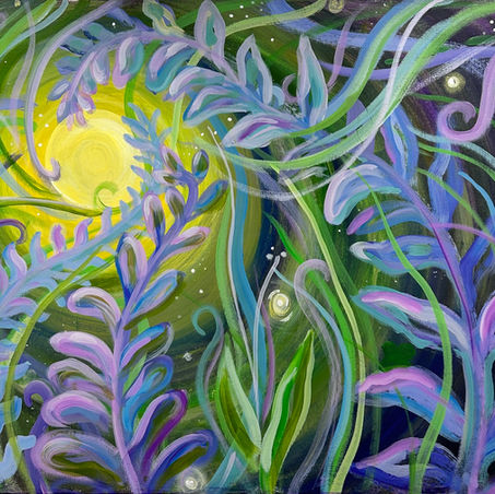 Growing Towards the Light, Acrylic on Canvas, 2025 (Orlando Mural Festival Live Art)