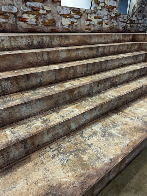 Aged Faux Finishes for Opera Orlando's 'Beatrice X Benedict' at the Dr Phillips Center