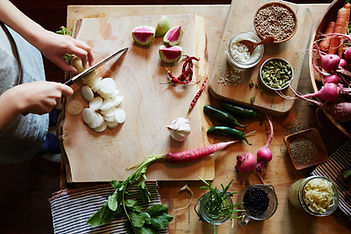 Cortando verduras