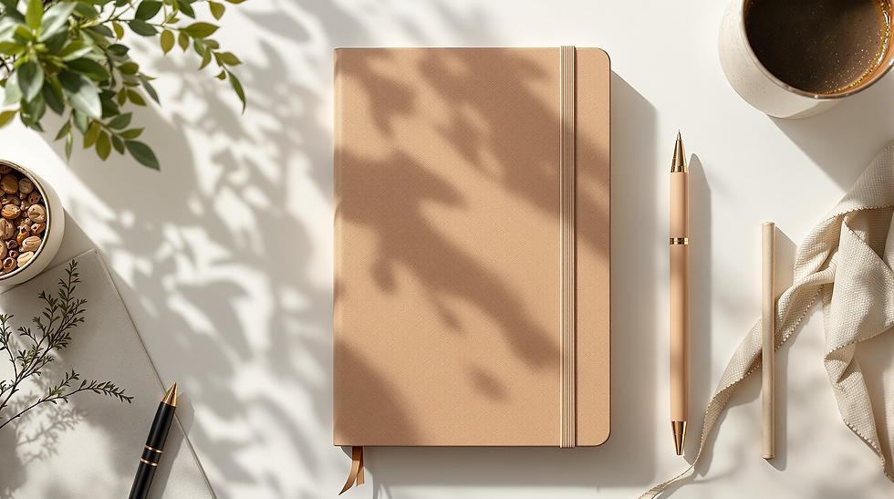 Cuaderno A5 en tono tierra