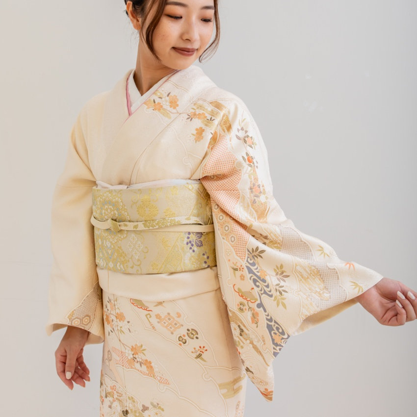 11200円 訪問着 黒地に小さな金の子菊 裾に流河 着物 www.real-health