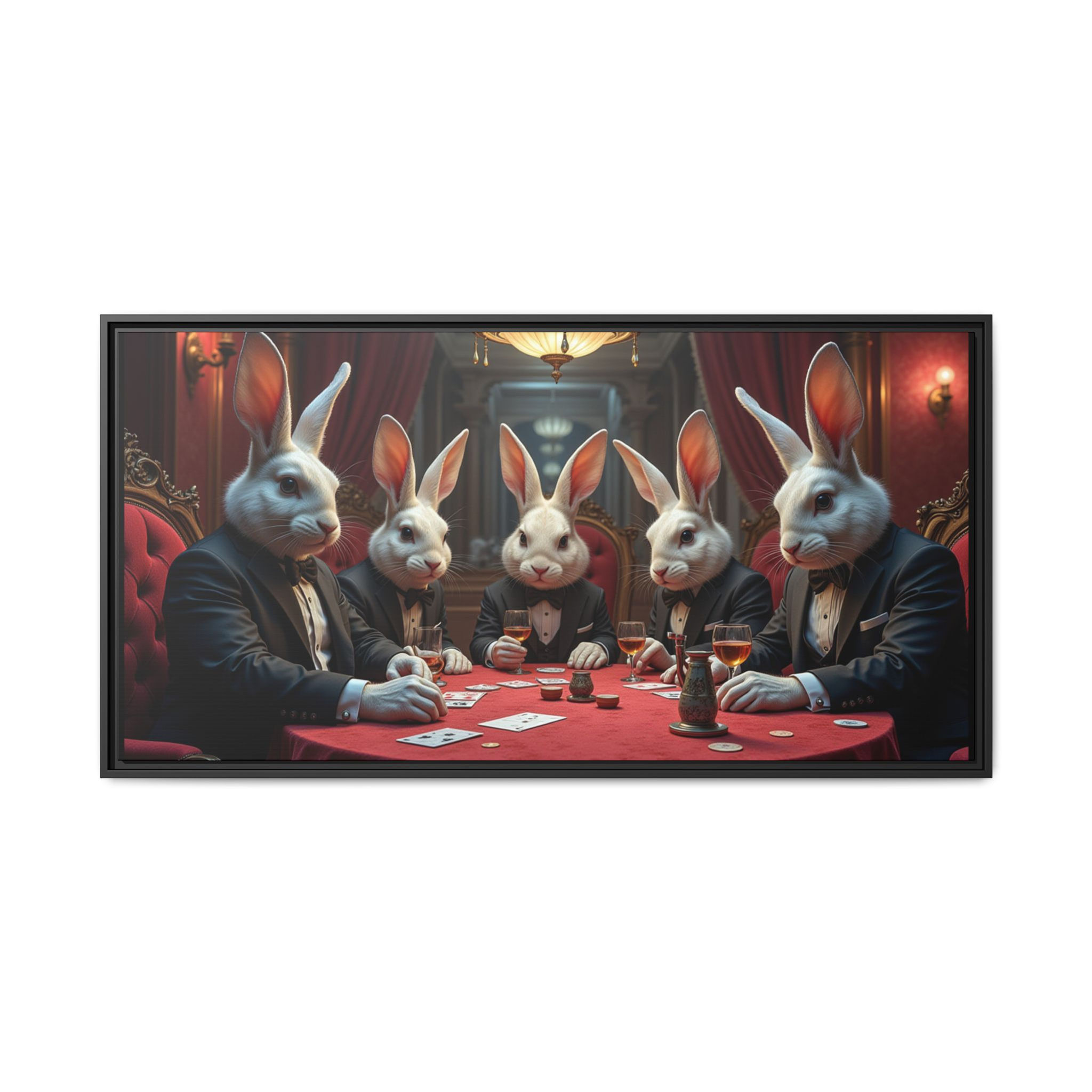 Elegant Rabbit Steam punk Love POKER WITH CLASS - Strange Canvas Art !
