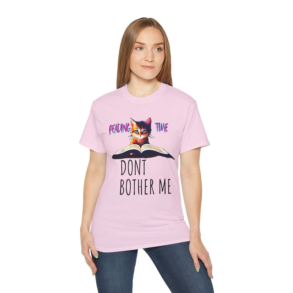 Thumbnail: "Reading Time, Don't Bother Me" Cat Design - Perfect for Cat Lovers Bookworms