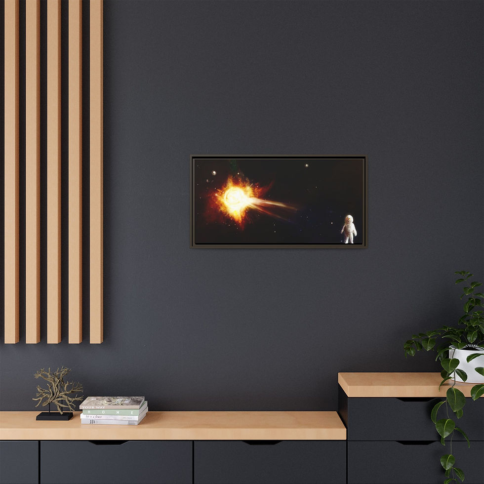 Thumbnail: Cosmic Framed Canvas Art, Wall Decor, Space Themed Artwork