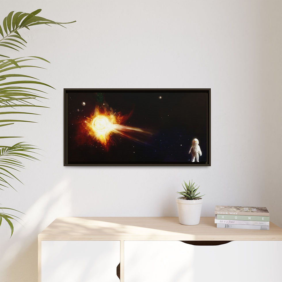 Thumbnail: Cosmic Framed Canvas Art, Wall Decor, Space Themed Artwork