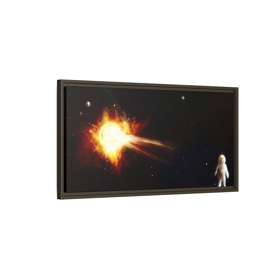 Thumbnail: Cosmic Framed Canvas Art, Wall Decor, Space Themed Artwork