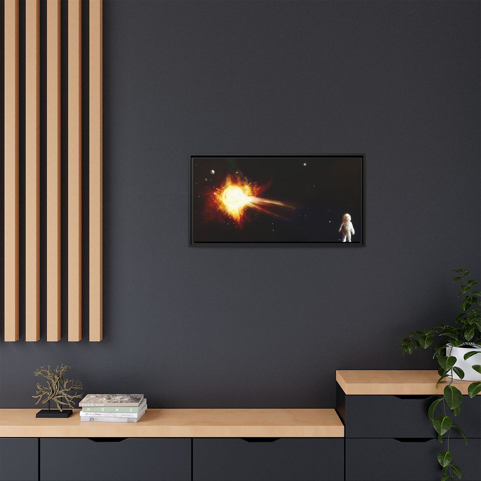 Thumbnail: Cosmic Framed Canvas Art, Wall Decor, Space Themed Artwork