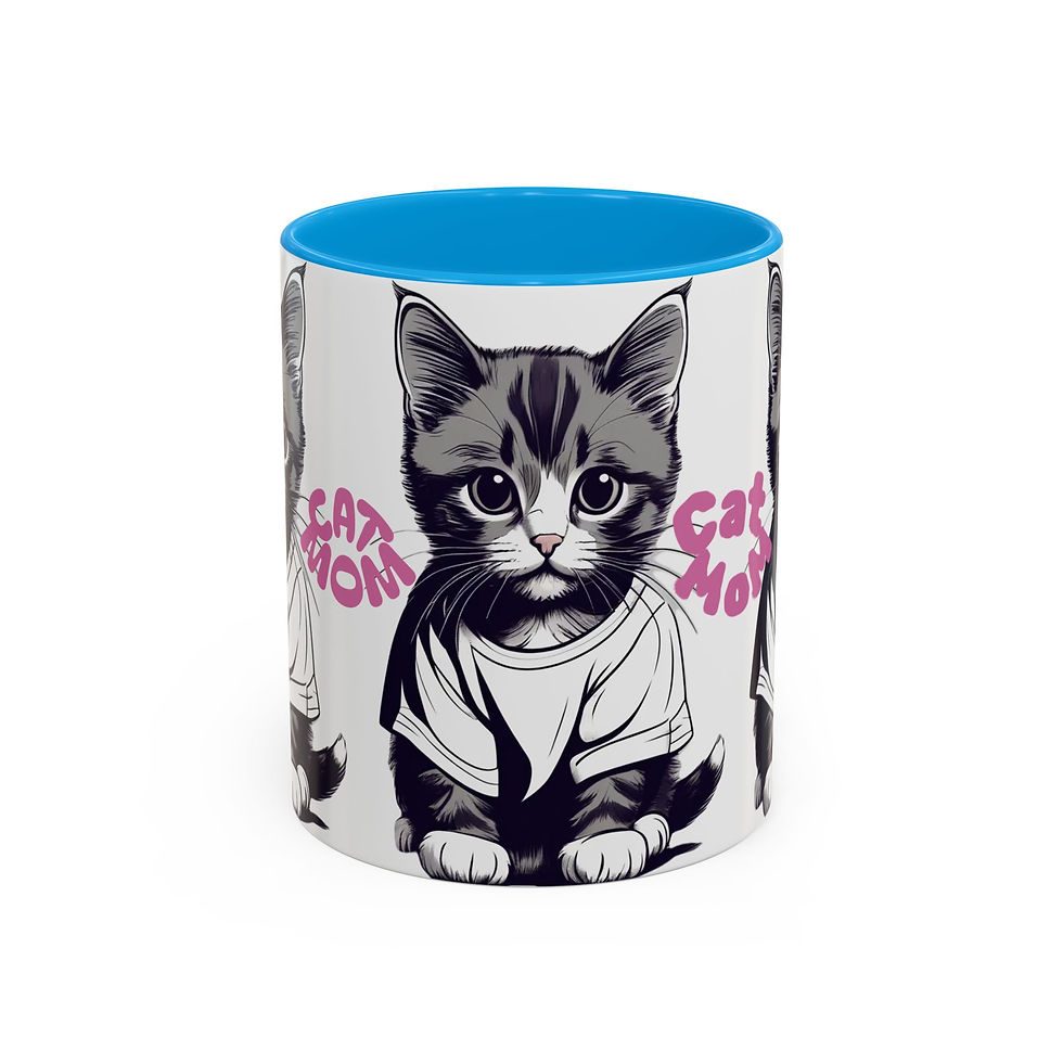 Thumbnail: Copy of Cute Cat Graphic Mug - 11oz & 15oz Coffee Cup for Cat Lovers