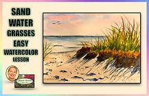Sand Water, Grasses Easy Watercolor Lesson.1.jpeg