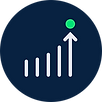 Purposeful Growth Scale & Success icon
