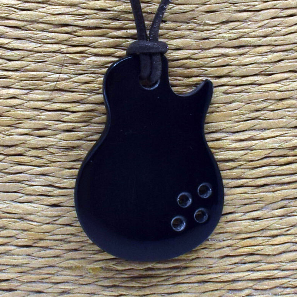 Thumbnail: Les Paul pendant in cow horn