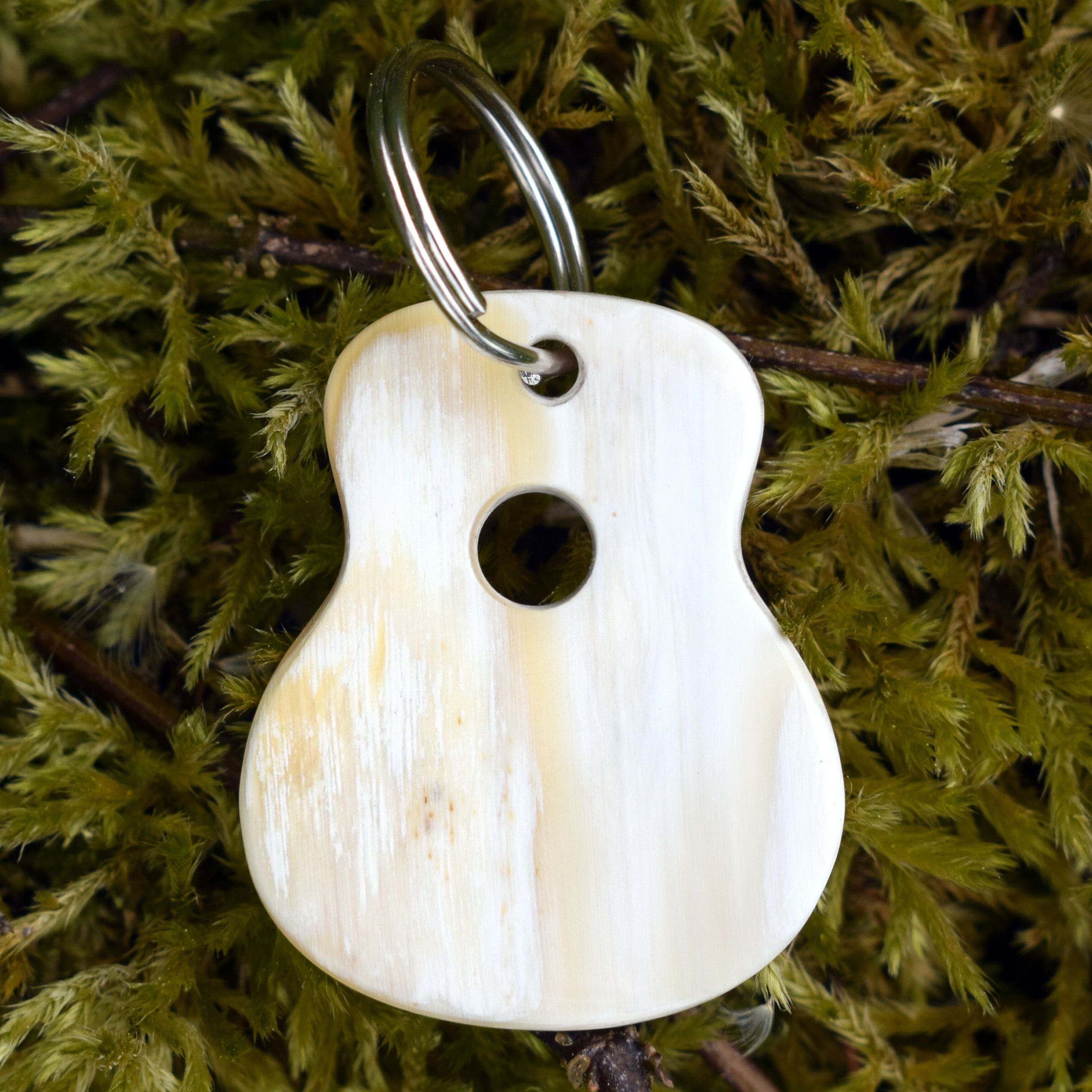 "Jumbo" keyring in cow horn