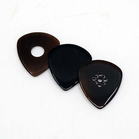 Lot De 8 Médiators En Corne De Buffle Faits Main - Forme Cœur Pour Guitare, Mandoline, Banjo - Clayton Style