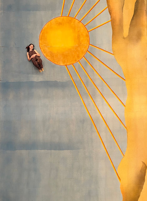 drop - Julie for scale