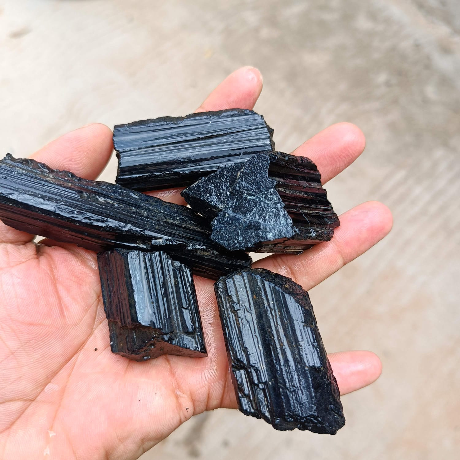 Black tourmaline Raw Stones