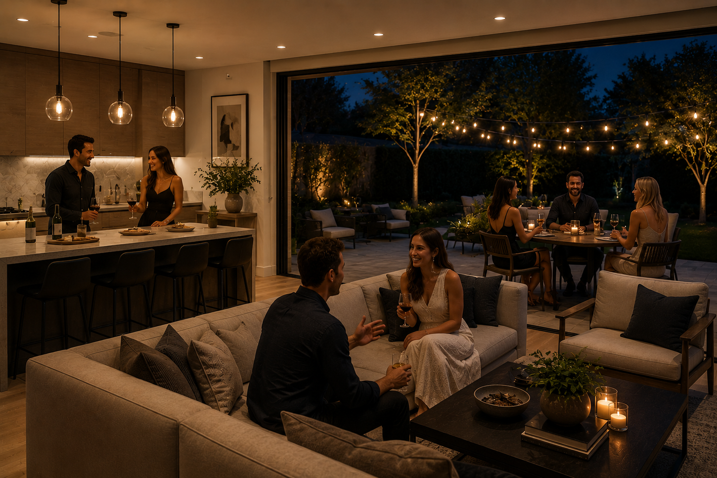 Whole-home audio lets music follow you or be everywhere at once - all easily controlled on your phone.