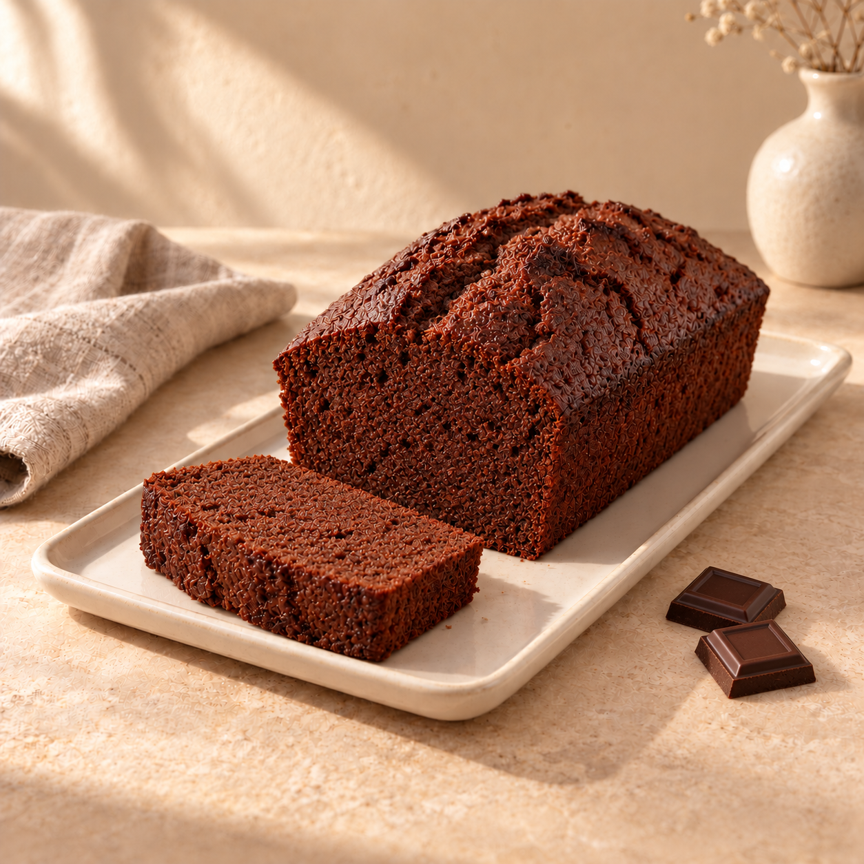 Cake au chocolat — 6 parts