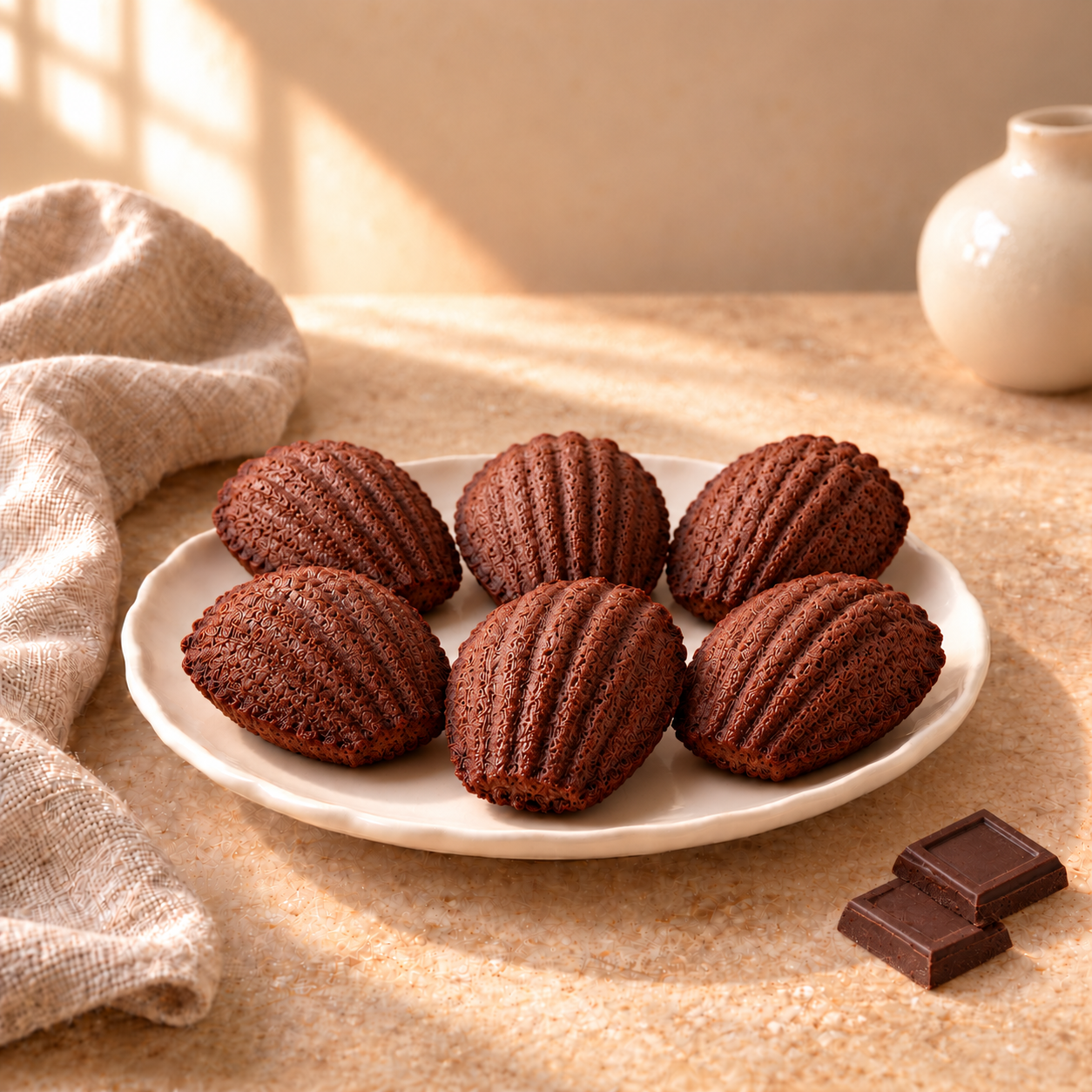 Sachet de 6 madeleines au chocolat