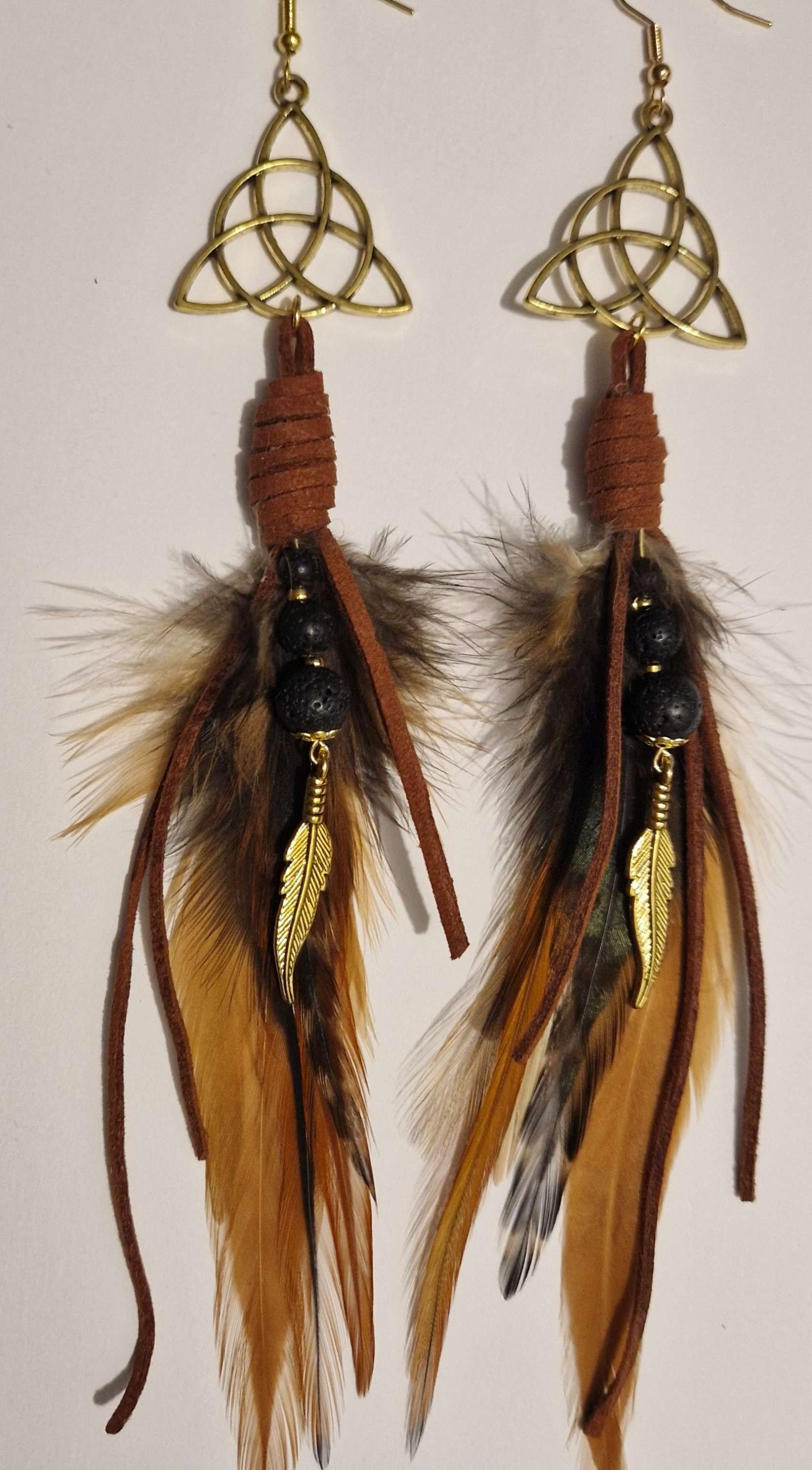 Boucles d'oreilles en plume