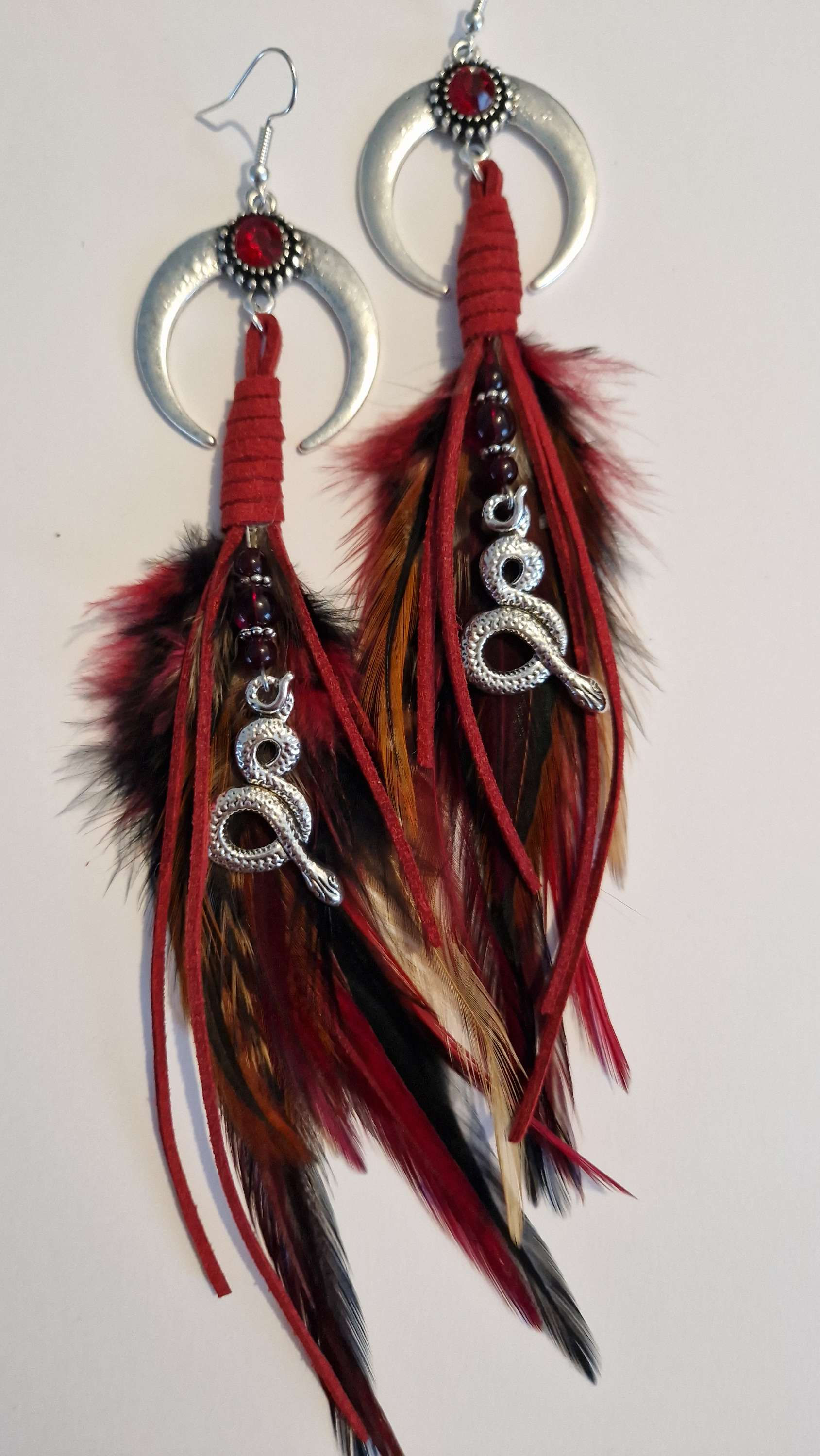 Boucle d'oreilles en plumes