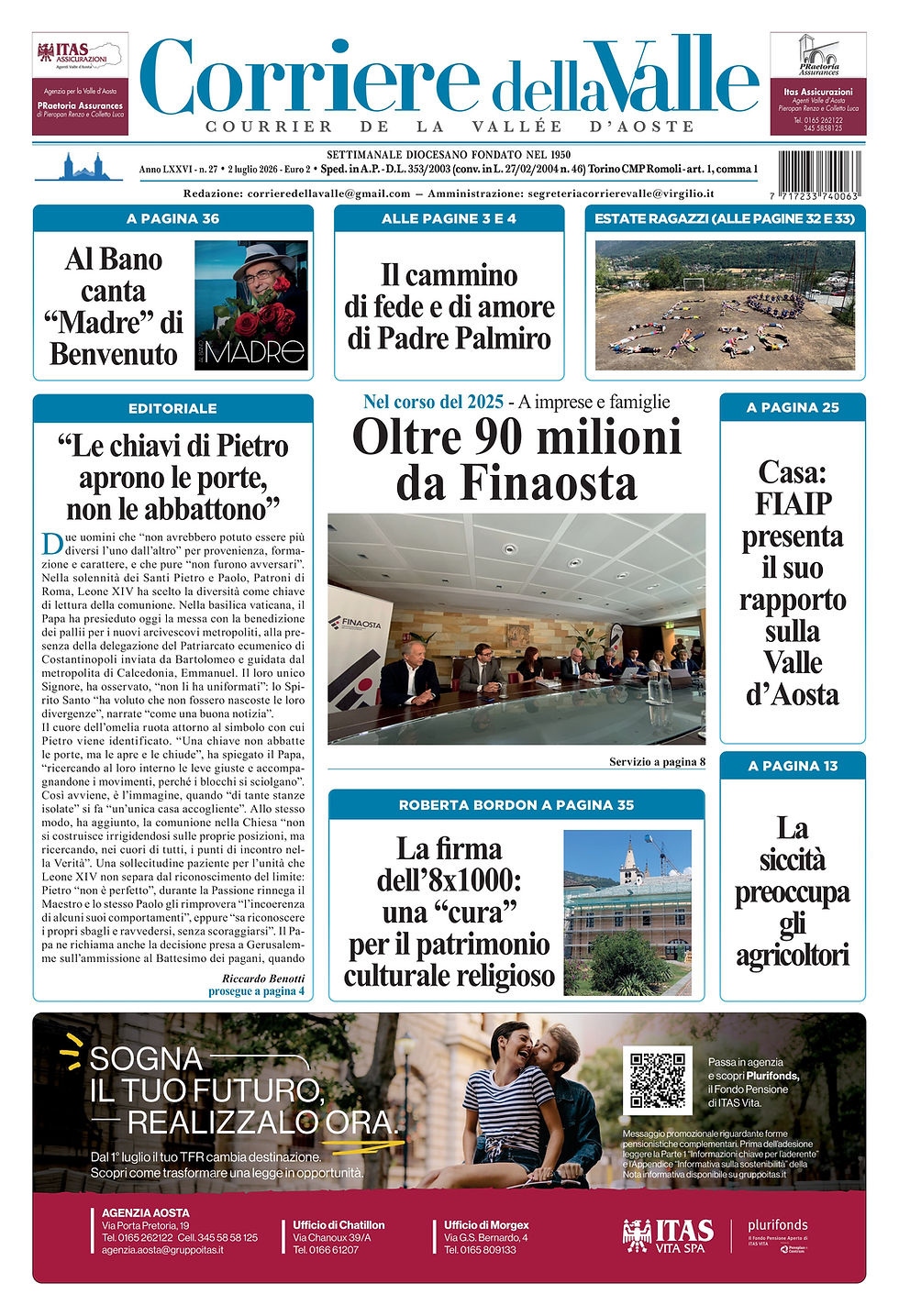 In edicola il nuovo numero del Corriere della Valle