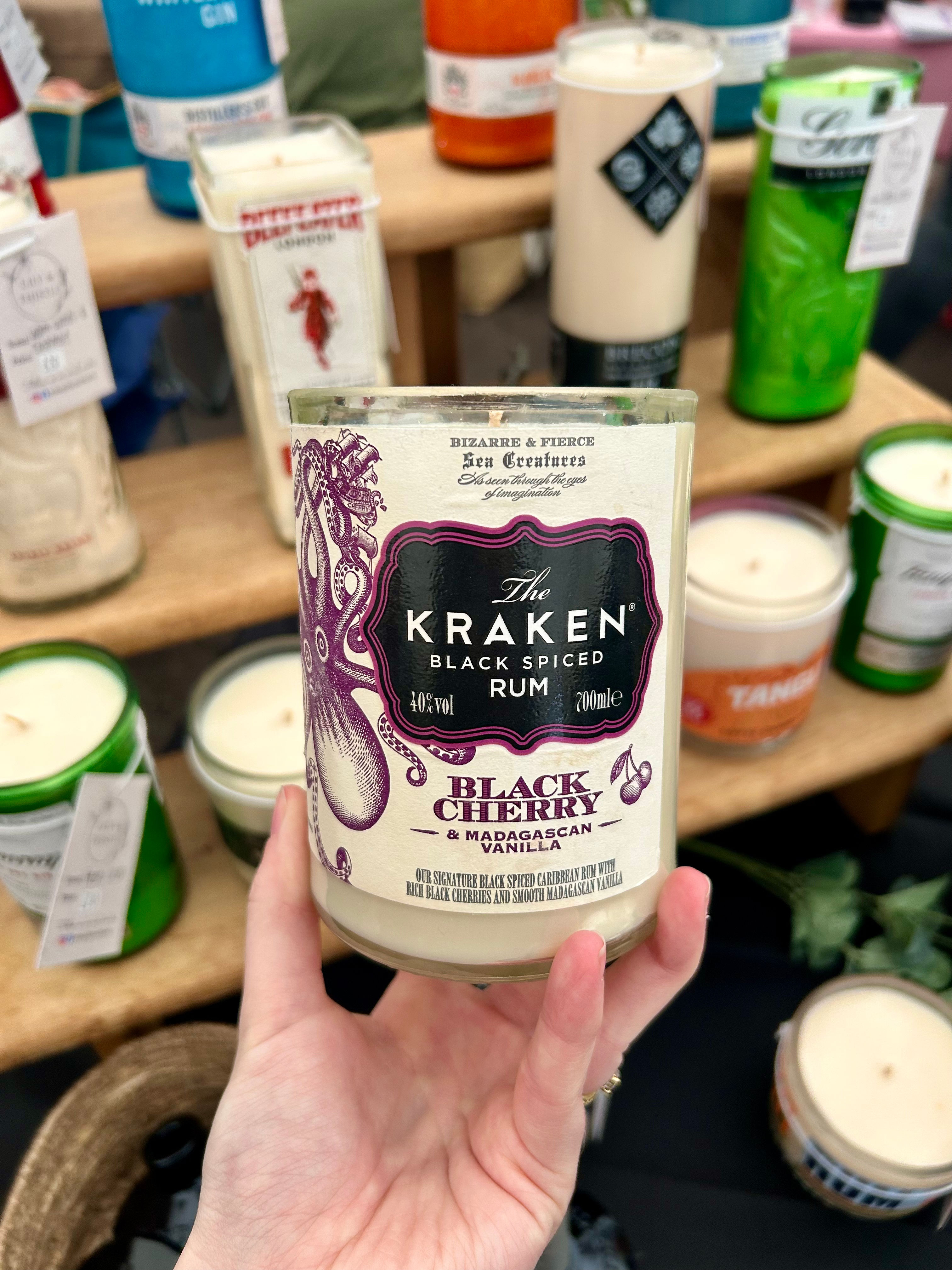 Kraken (Black Cherry) Bottle Candle