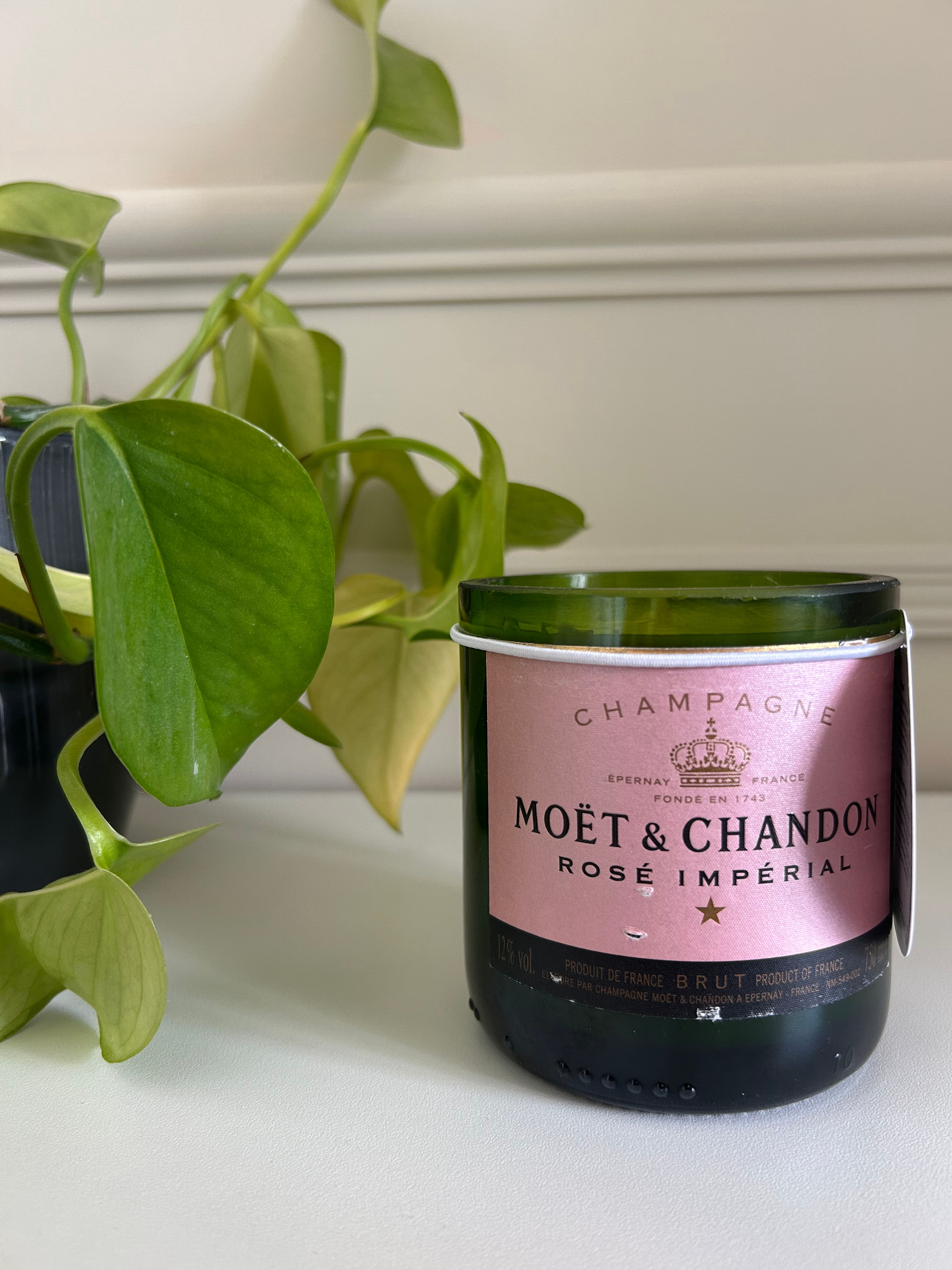 Moet (Rose) Bottle Candle