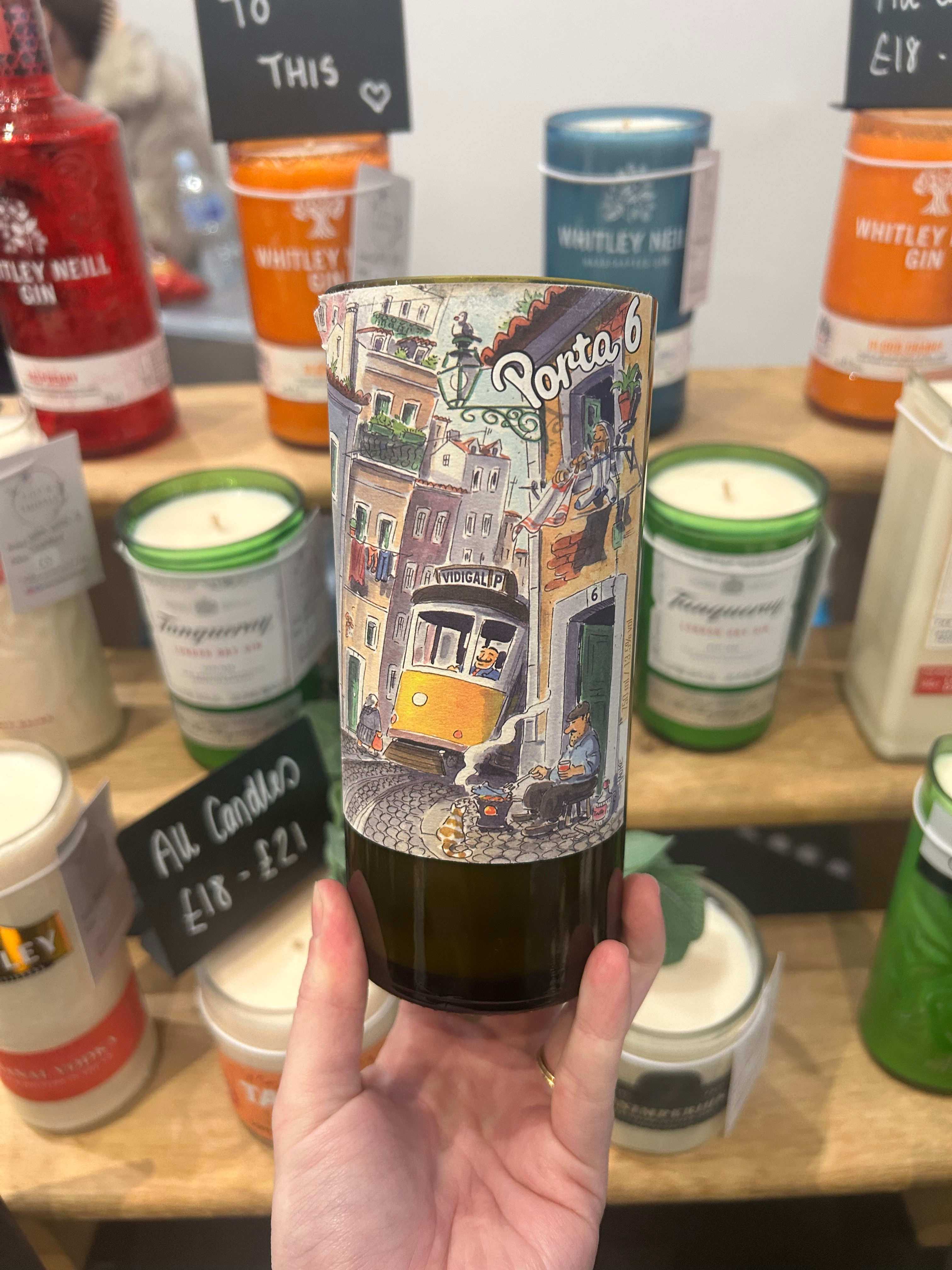 Porta 6 Wine Bottle Candle