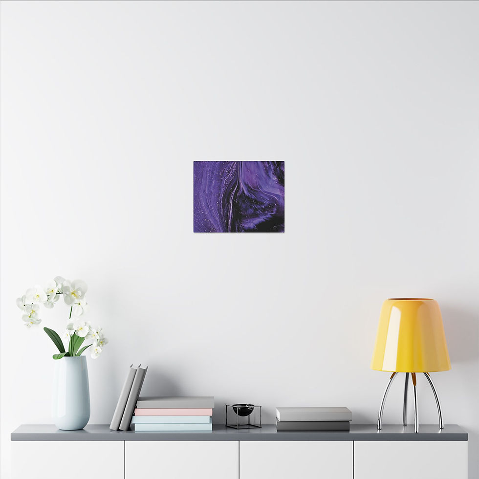 Thumbnail: Purple Galaxy Abstract Swirl Matte Canvas
