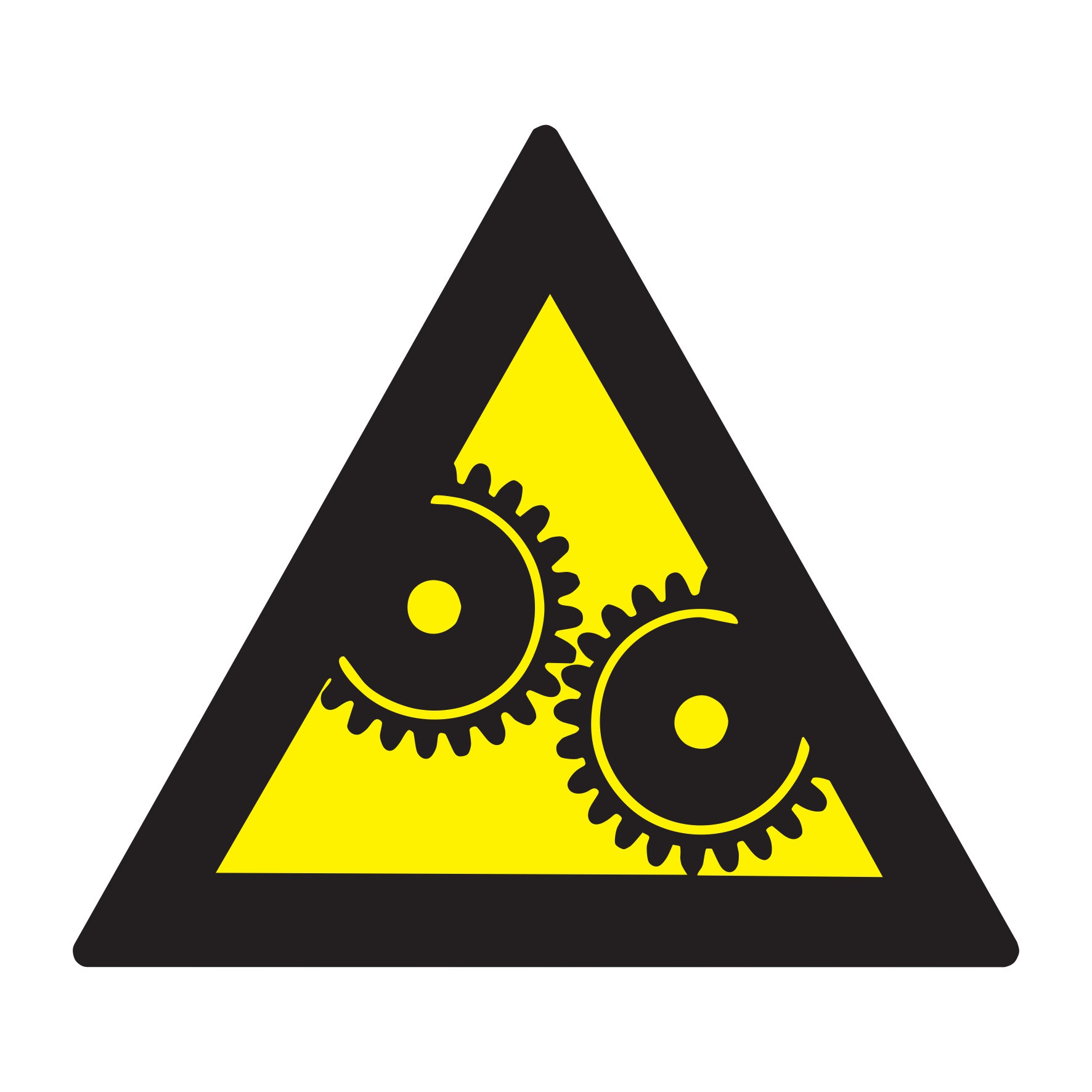 BEWARE OF MOVING MACHINERY SAFETY SIGN (ZW 17)