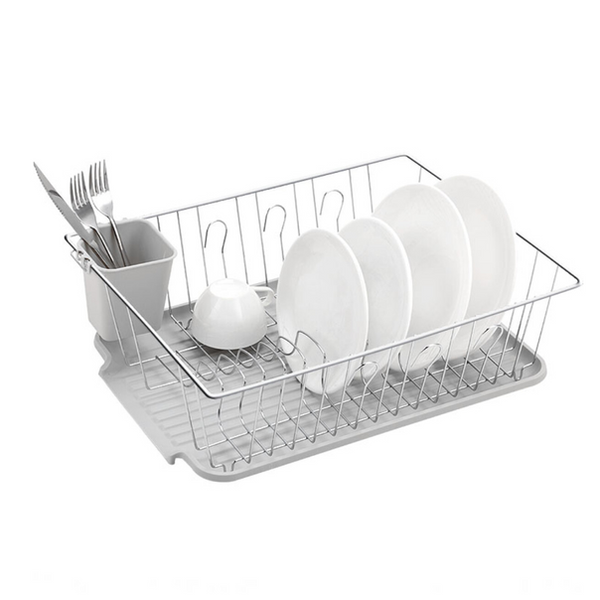 ESCORREDOR DE PRATO CROMADO COM BANDEJA 41*32*12,5 CM
