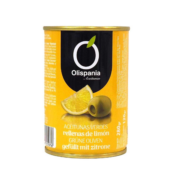 AZEITONAS RECHEADAS DE LIMÃO OLISPANIA 120G