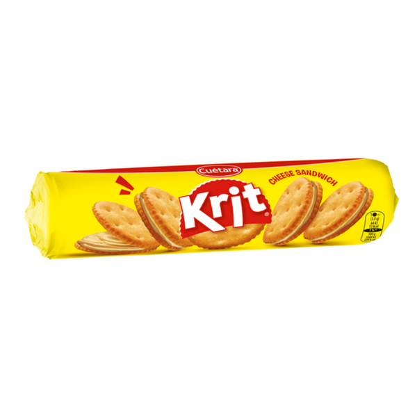 BISCOITOS RECHEIOS DE QUEIJO CUETARA KRIT 125GR