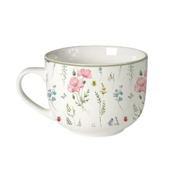 SELECTA MUG FLORES ROSA 390ML
