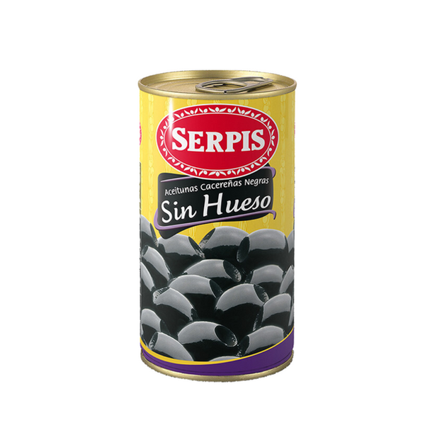 AZEITONAS SERPIS PRETAS SEM CAROÇO 300G
