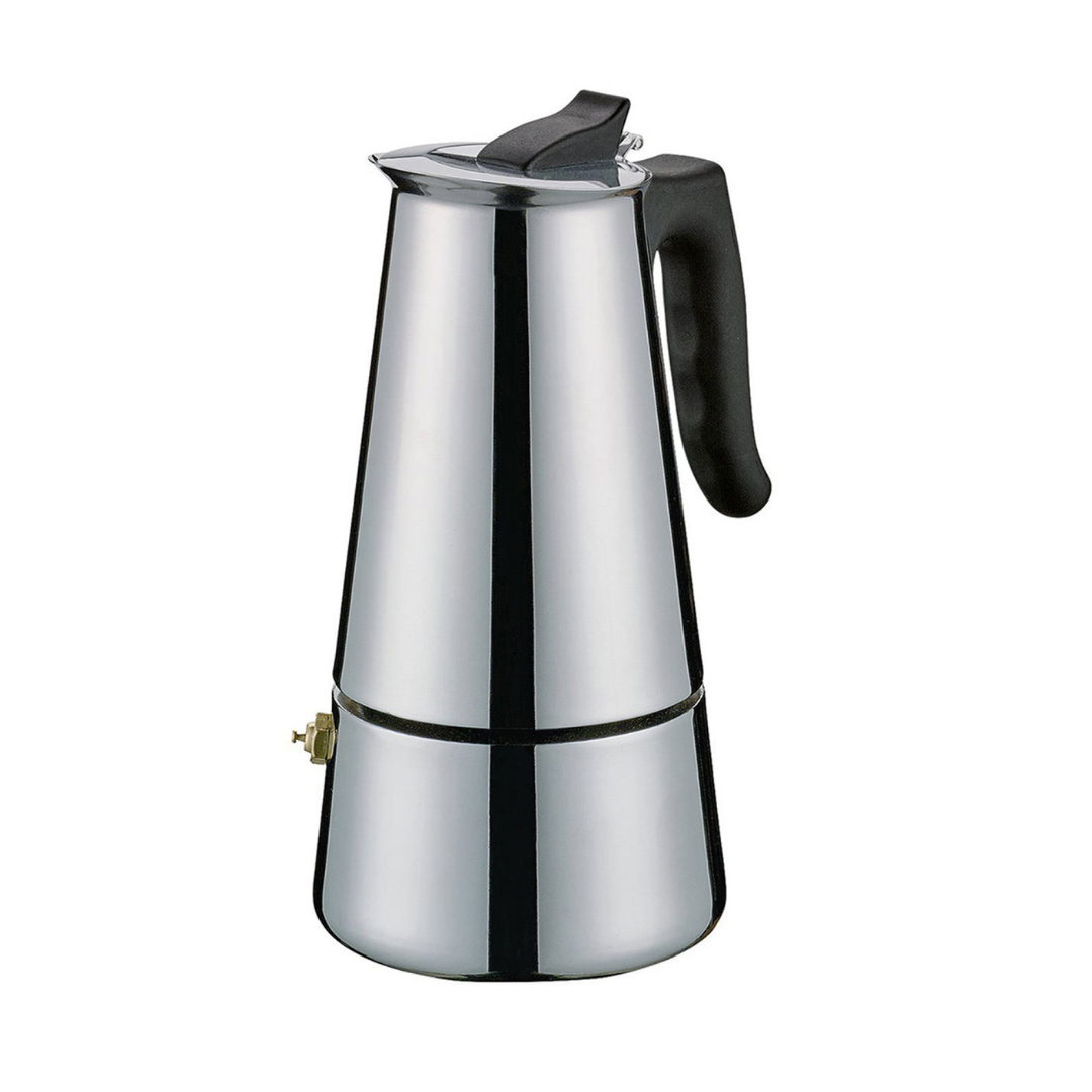 CAFETEIRA DE AÇO INOXIDÁVEL FILTRO 600ML EM BASE SELECIONADA