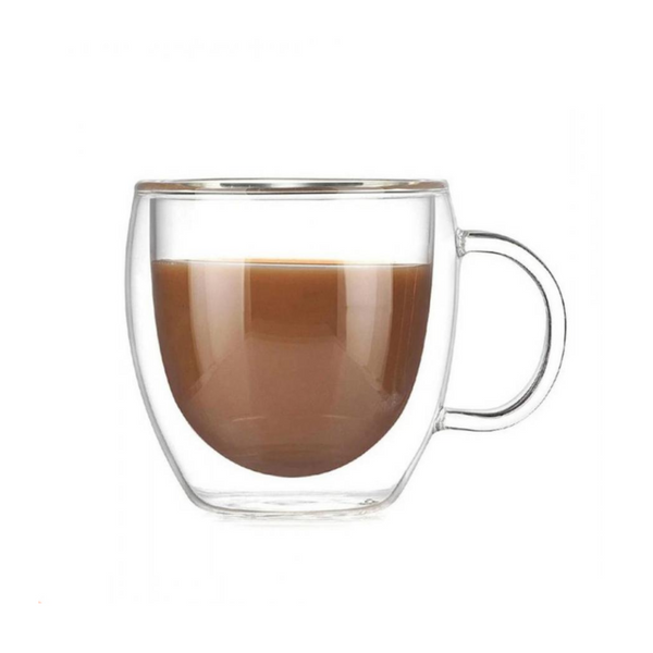 CANECA VIDRO FUNDO DUPLO 250ML