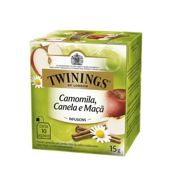 CHÁ TWININGS DE CAMOMILA, CANELA E MAÇÃ – 10 SACHÊS