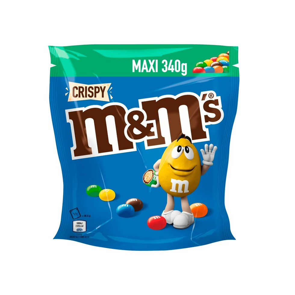 M&M CRISPY POUCH 340 GR