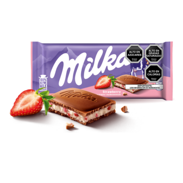 CHOCO MILKA STRAWBERRY /MORANGO 100GR
